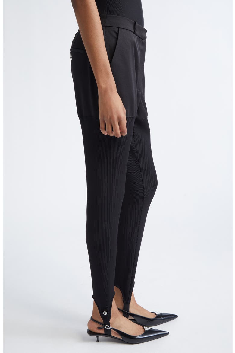 Hybrid Rib Stirrup Leggings, Alternate, color, BLACK