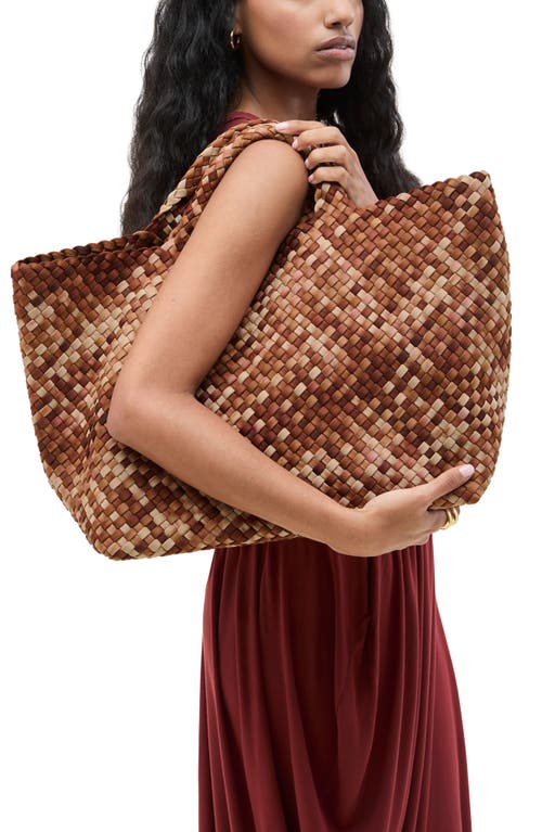 Naghedi Large St. Barths Watercolor Tote In Brown