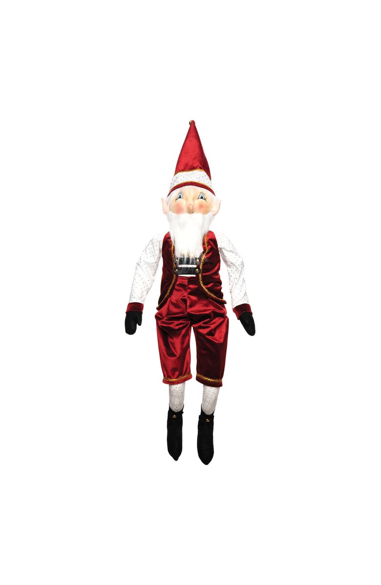 Gallerie II Singleton Santa Doll, Main, color, Red