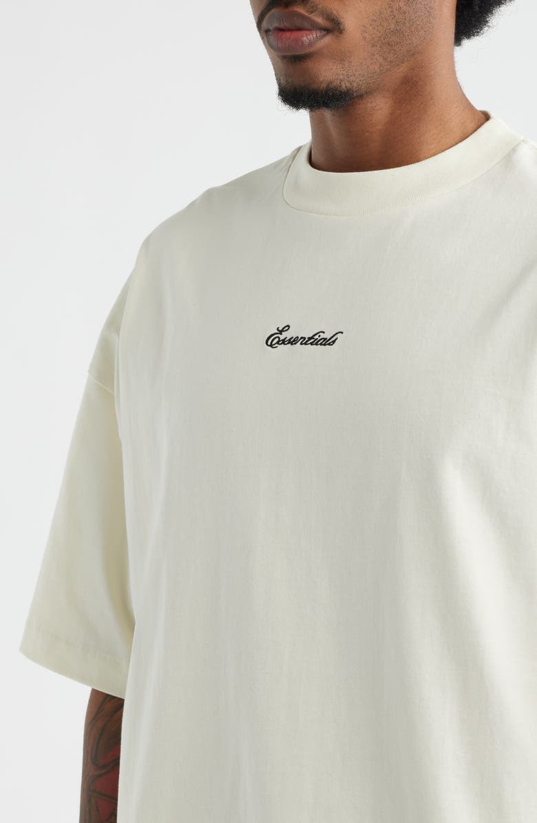 Fear of God Essentials Signature '90s Fit Short Sleeve Logo T-Shirt, Alternate, color, Ivory