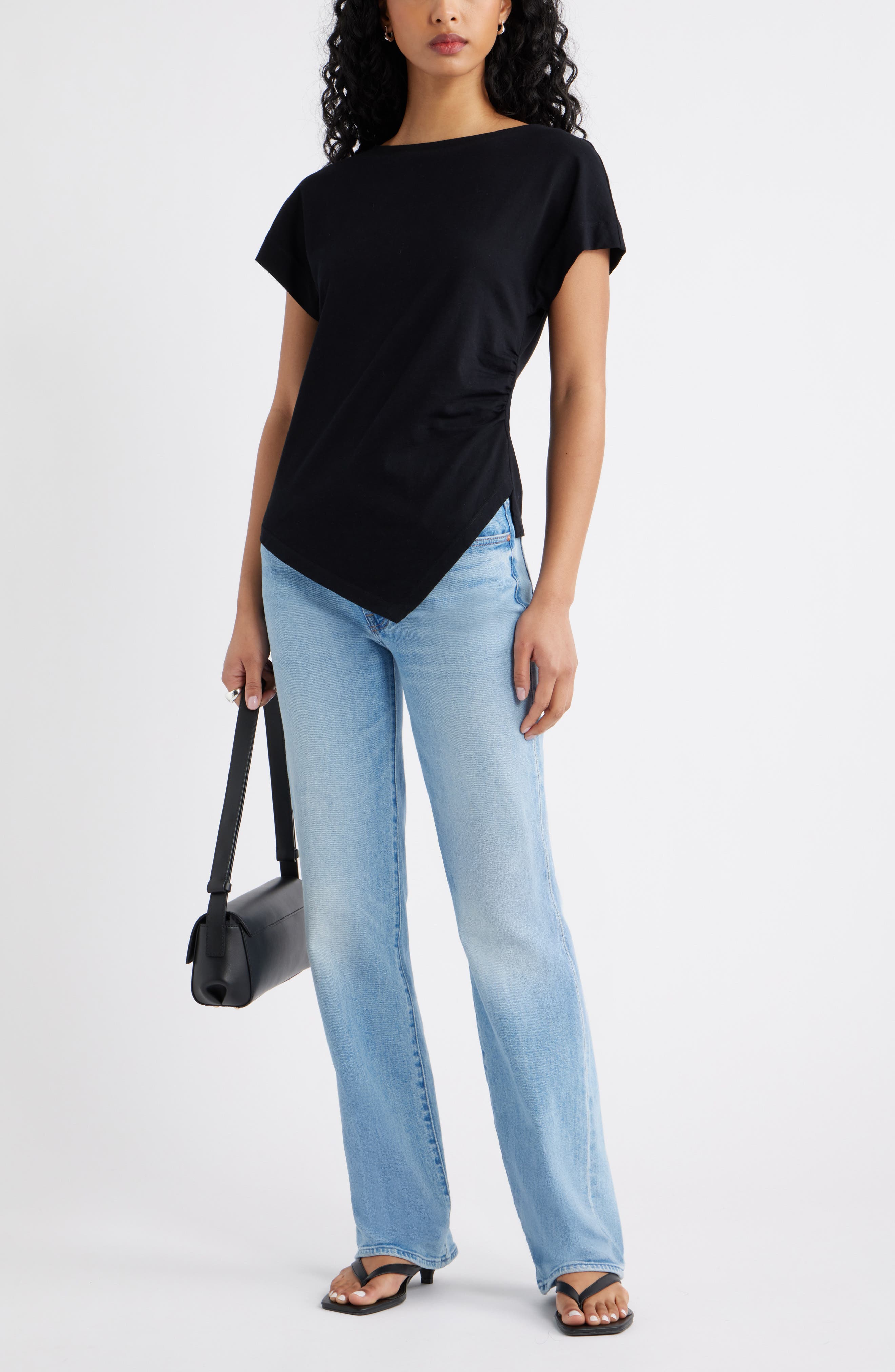 Asymmetric Cotton T-Shirt (Women) | Nordstrom