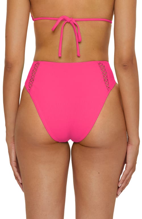 Becca Modern Edge High Waist Bikini Bottoms In Pink