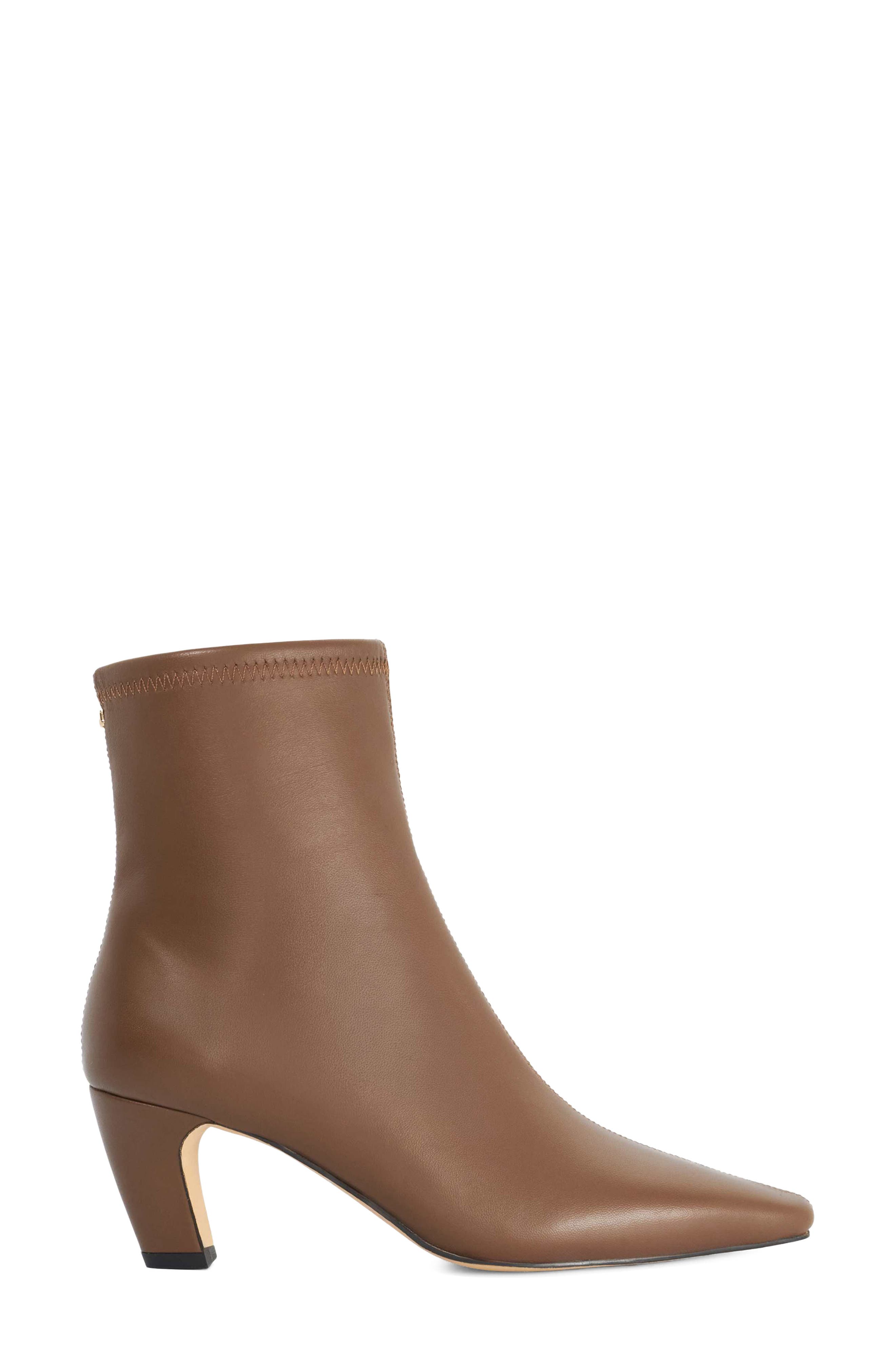 Oysterr Leather Bootie, Alternate, color, CHOCOLATE