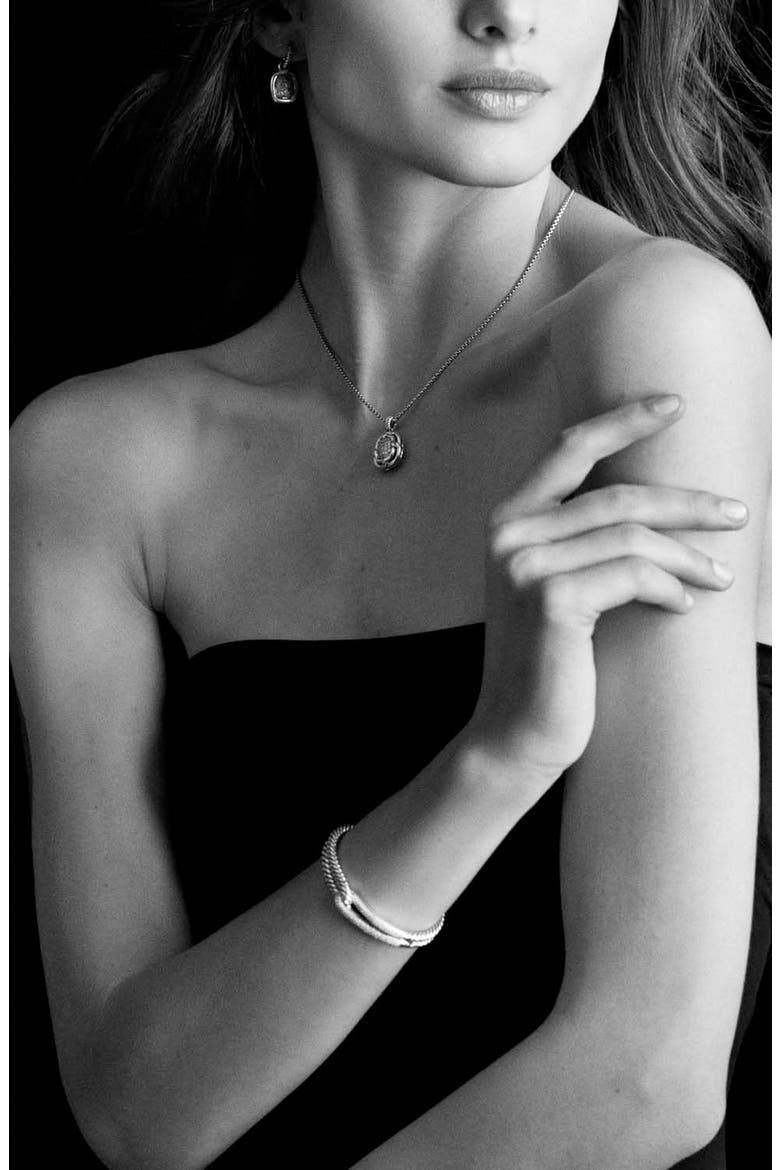 Labyrinth Single-Loop Bracelet with Diamonds, Alternate, color, DIAMOND