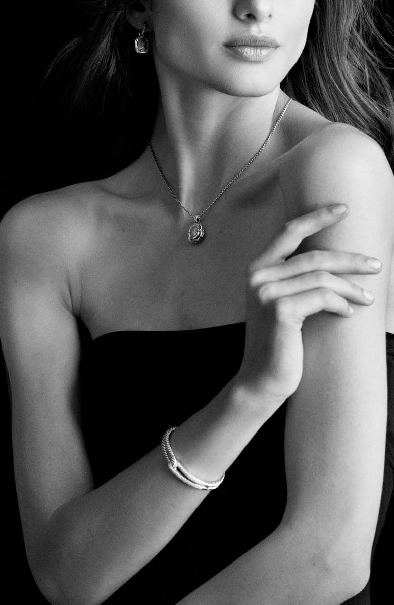 David Yurman Labyrinth Single-Loop Bracelet with Diamonds, Alternate, color, 