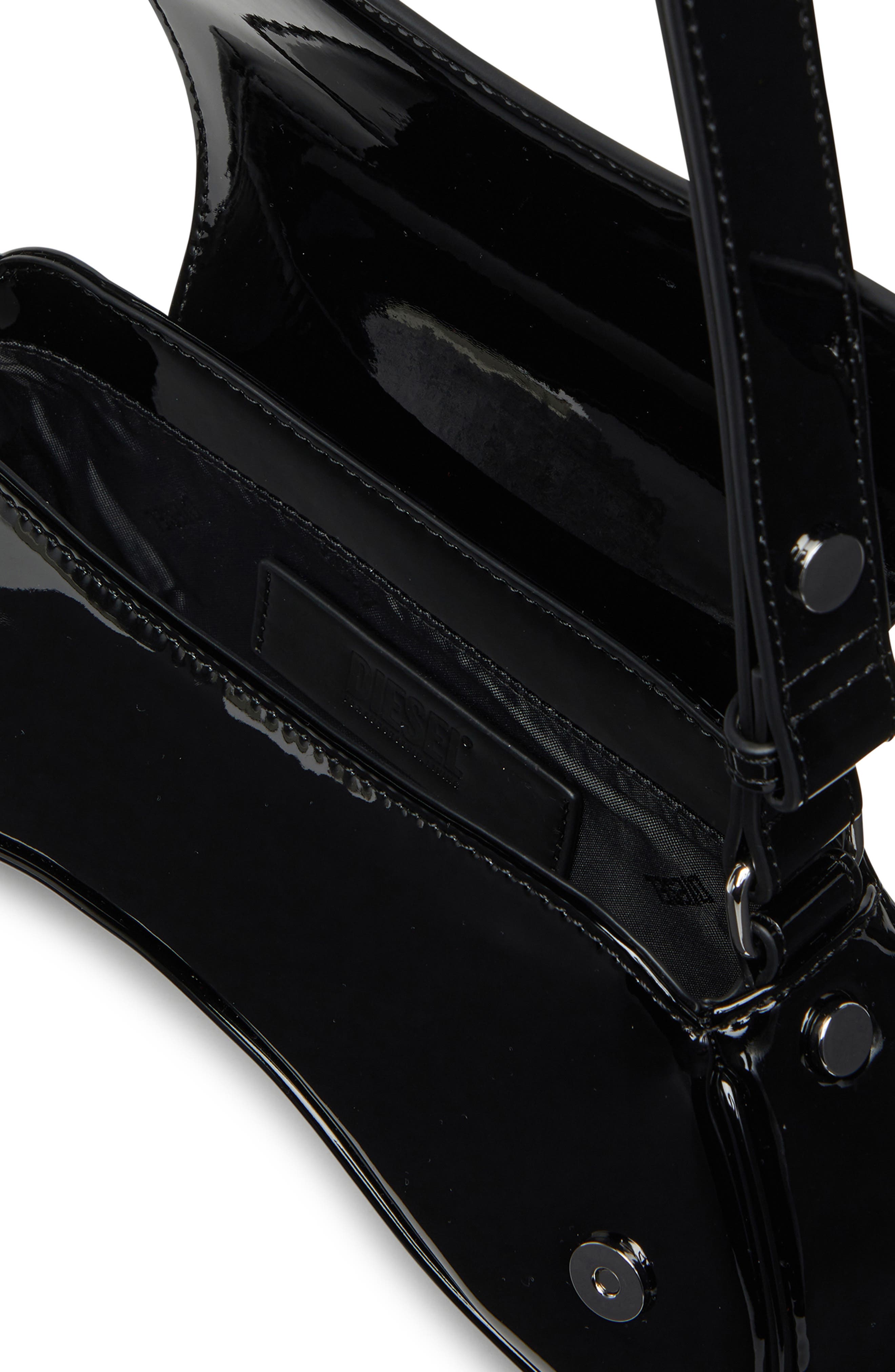 DIESEL<sup>®</sup> Play Faux Leather Shoulder Bag, Alternate, color, Black