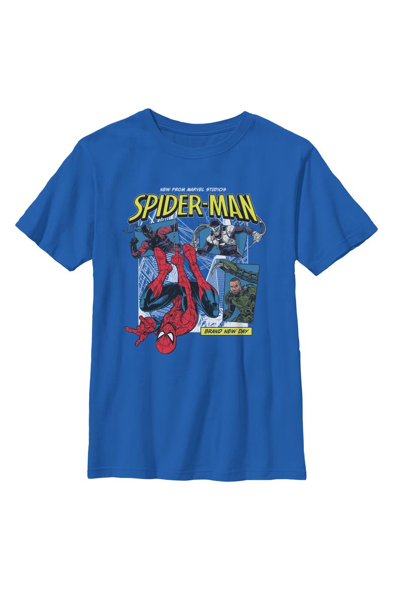 Boy's Spider-Man Brand New Day Guardian of New York and Villains  Graphic T-Shirt, Main, color, Royal Blue