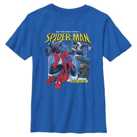 Boy's Spider-Man Brand New Day Guardian of New York and Villains  Graphic T-Shirt