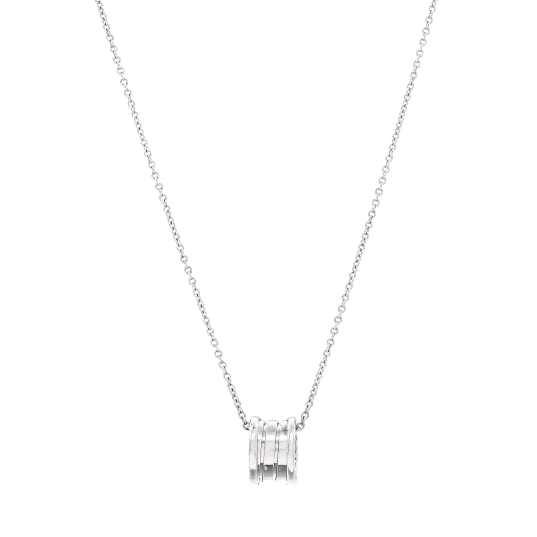 B.Zero1 Pendant Necklace 18K White Gold, Main, color, Metallic Gold