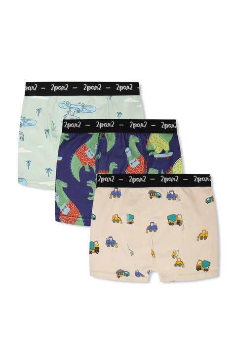 Organic Cotton Adventure Boxers Pack Of 3 (Toddler, Little Kid & Big Kid)