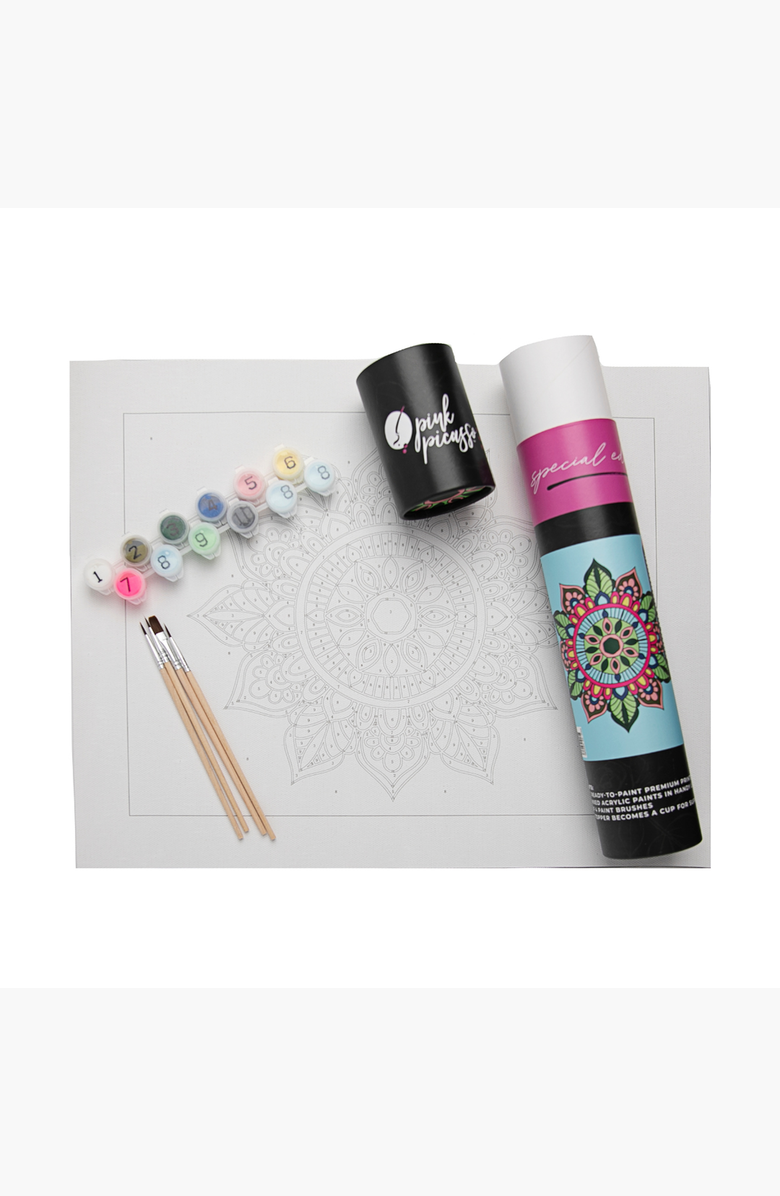 Pink Picasso Kits Mandala Paint by Numbers Kit, Alternate, color, Blue