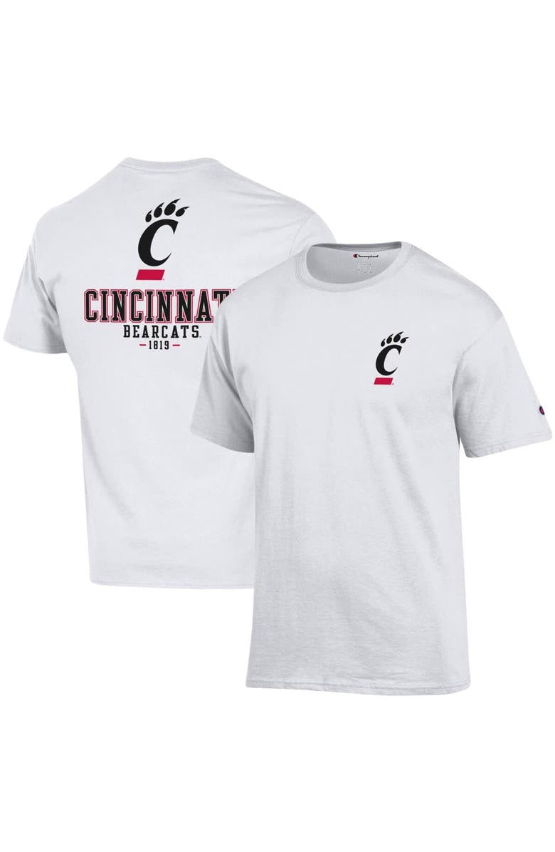 Champion Men's Champion White Cincinnati Bearcats Stack 2-Hit T-Shirt, Main, color, 