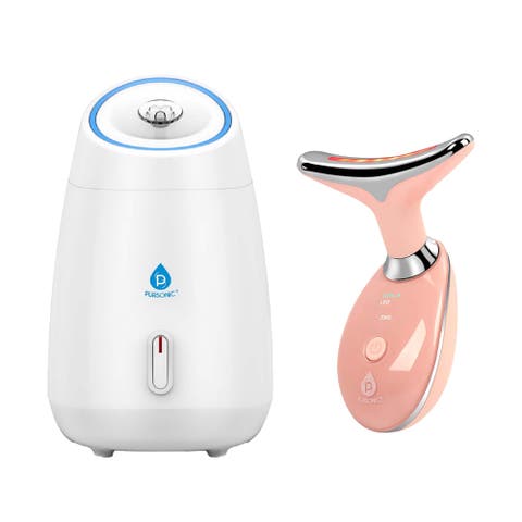 Ultimate Spa & Beauty Bundle Facial Steamer and 7-in-1 LED Light Therapy Device