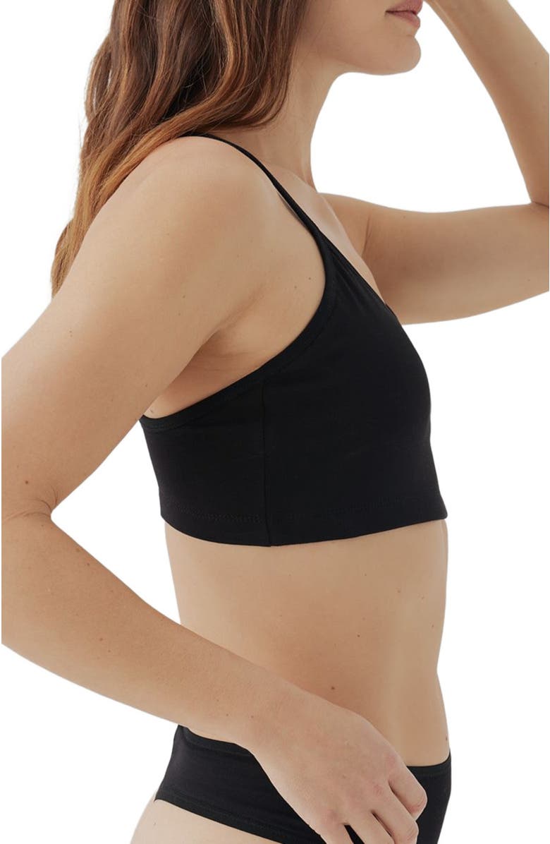 Pact Everyday Strappy Scoop Bralette, Alternate, color, Black