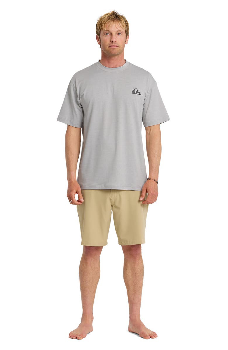 Quiksilver Everyday Surf Short Sleeve Rashguard, Alternate, color, Light Grey Heather