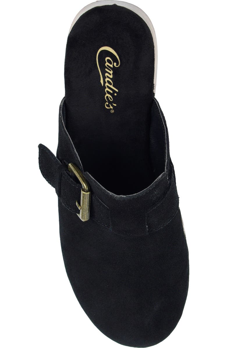 Candie's Booyah Platform Clog, Alternate, color, Black Suede