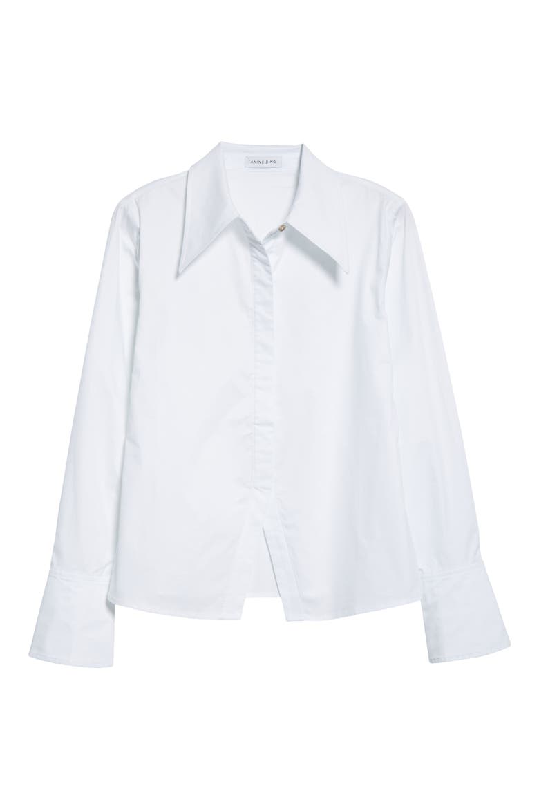 ANNIE BING Women's Tiffany Button-Up Shirt, Alternate, color, WHITE