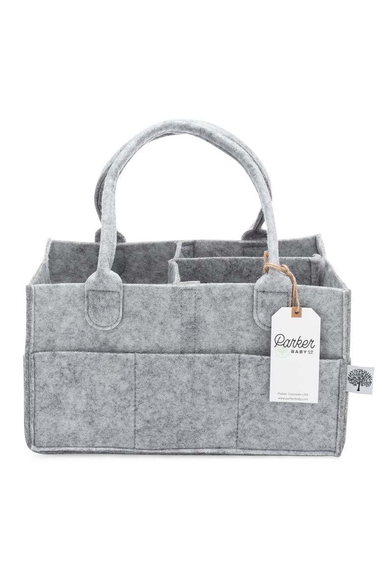 Parker Baby Co. Diaper Caddy, Main, color, Gray
