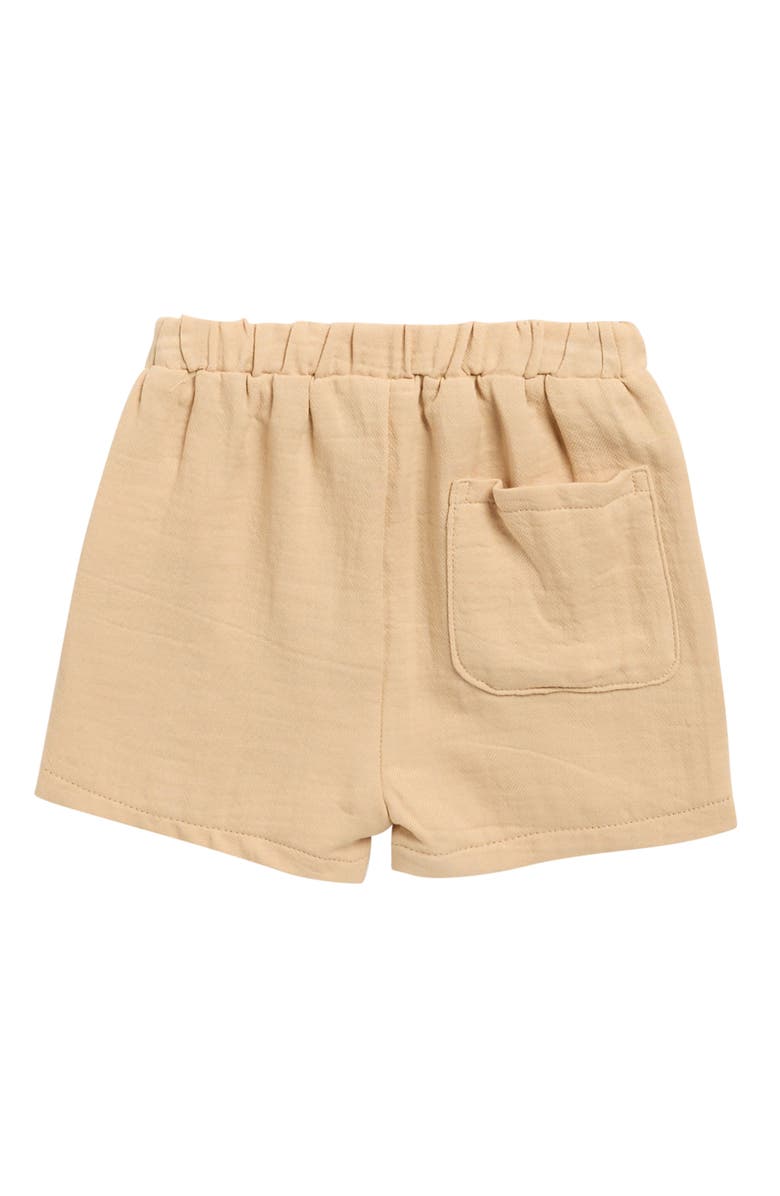QUINCY MAE Kids' Cotton Gauze Utility Shorts, Alternate, color, Butterscotch