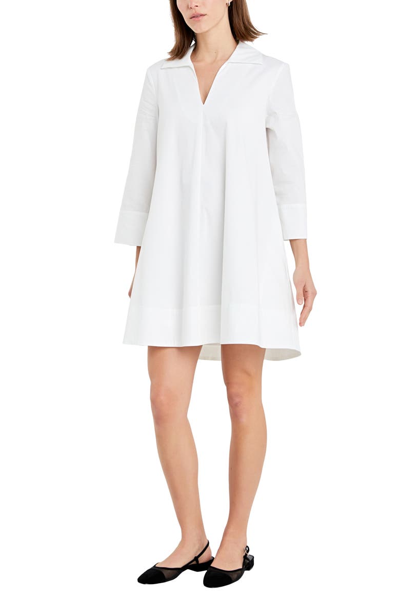 A-line Caftan Dress, Alternate, color, WHITE