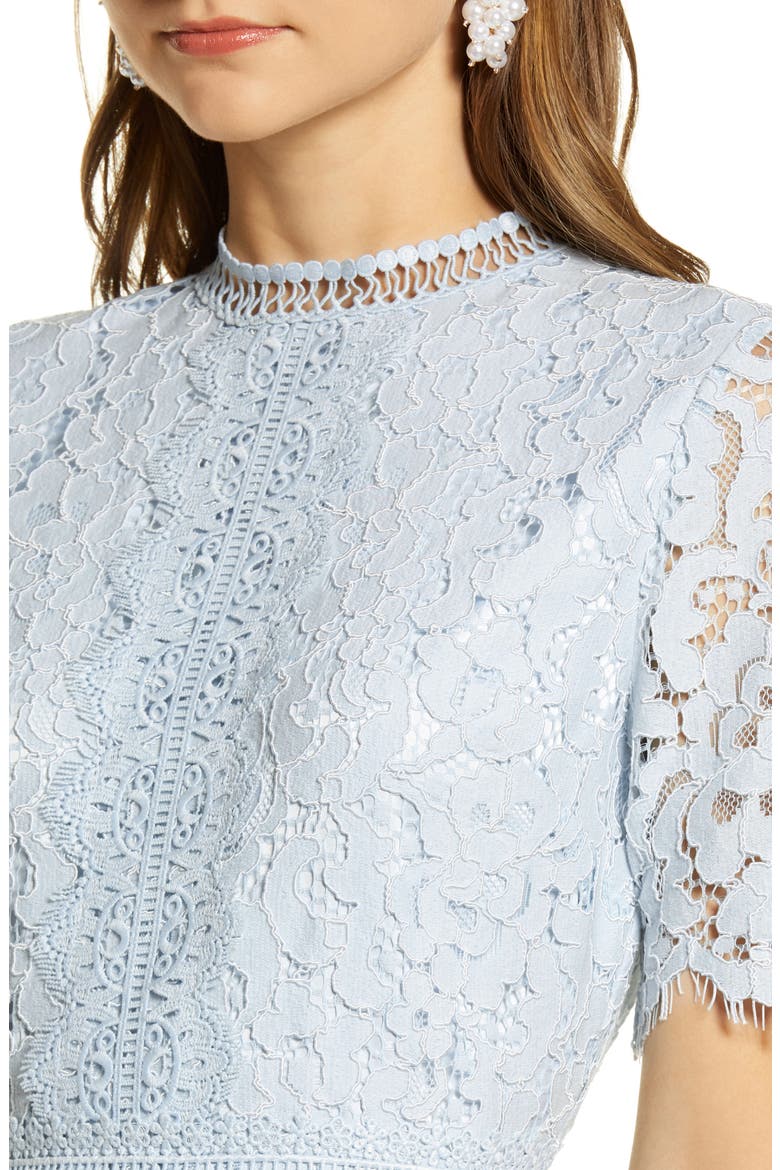 Lace Sheath Dress, Alternate, color, BLUE AIR