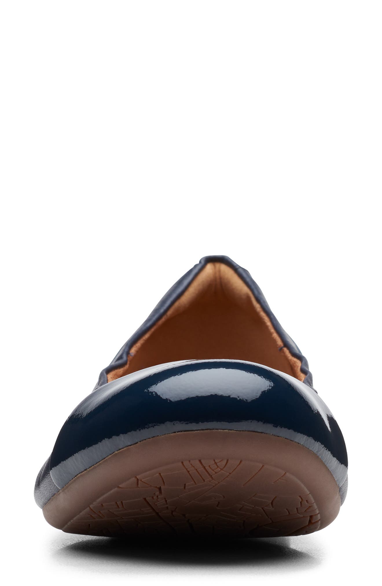 Clarks<sup>®</sup> Rena Jazz Flat, Alternate, color, Navy Leather