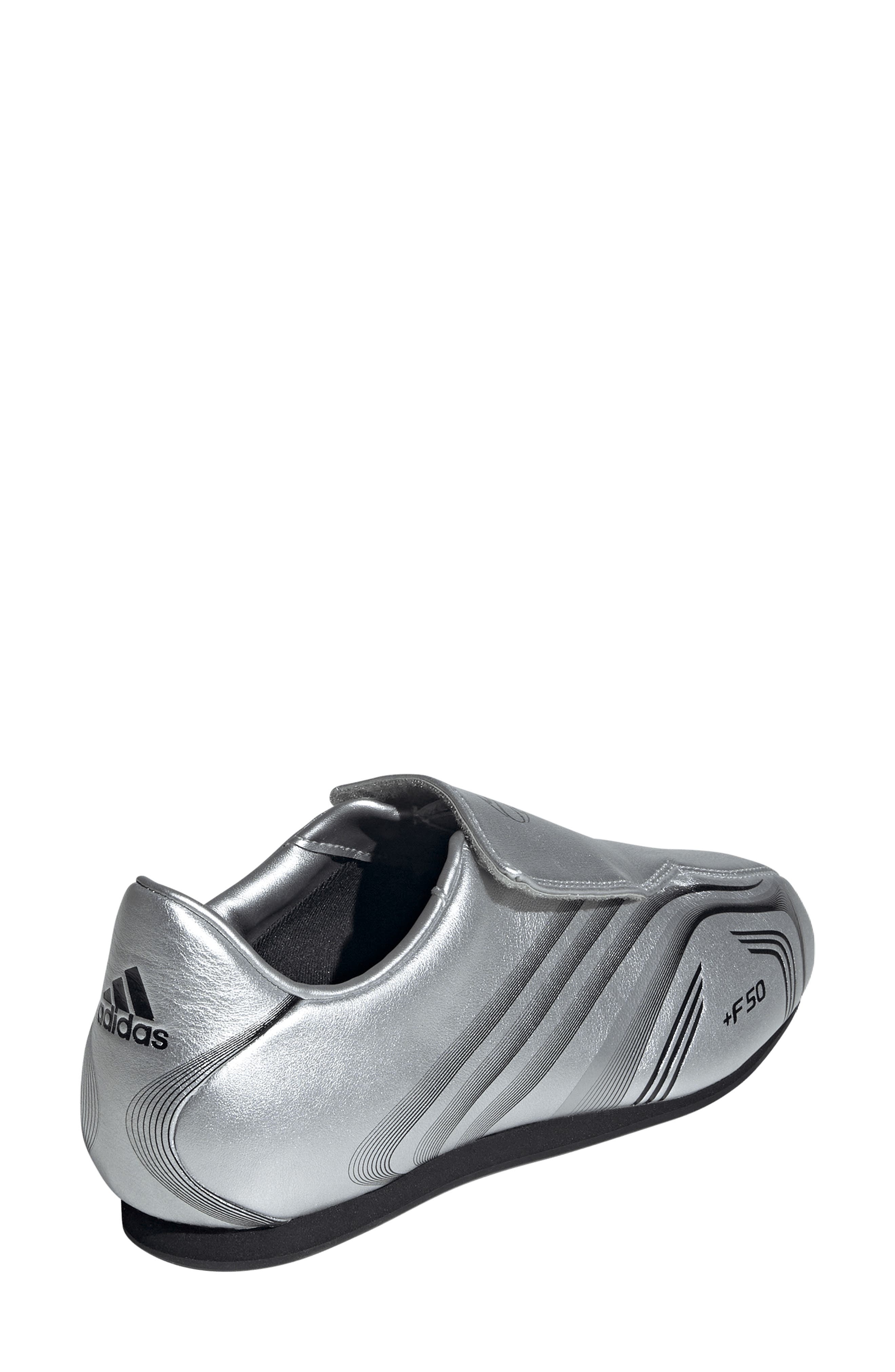 adidas Taekwondo F50 Sneaker, Alternate, color, Silver / Core Black/ Silver