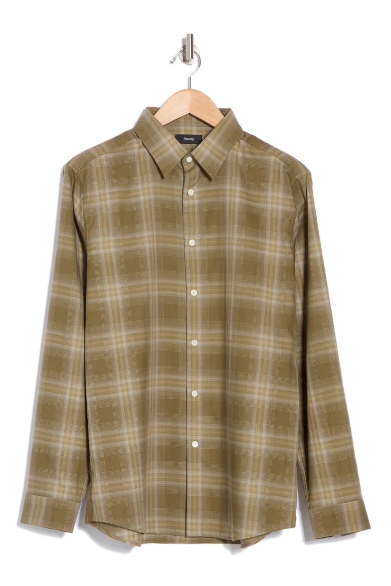 Irving Shade Cotton Flannel Button-Up Shirt, Alternate, color, GREEN MULTI
