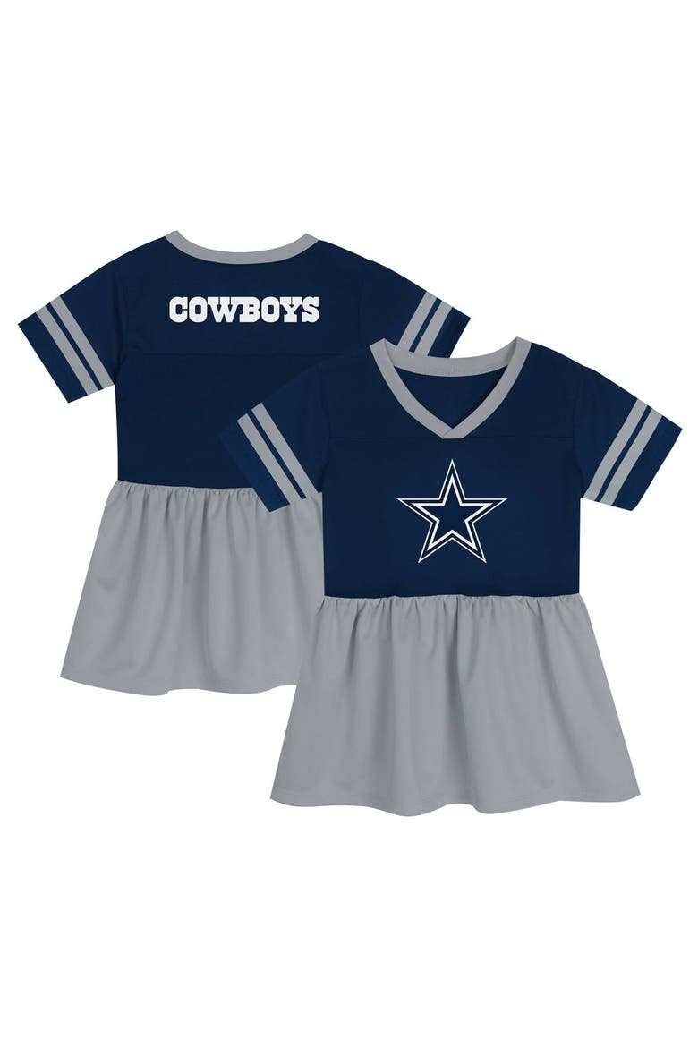 Girls Preschool Navy Dallas Cowboys Stadium Lights Fashion Jersey Dress, Main, color, Navy