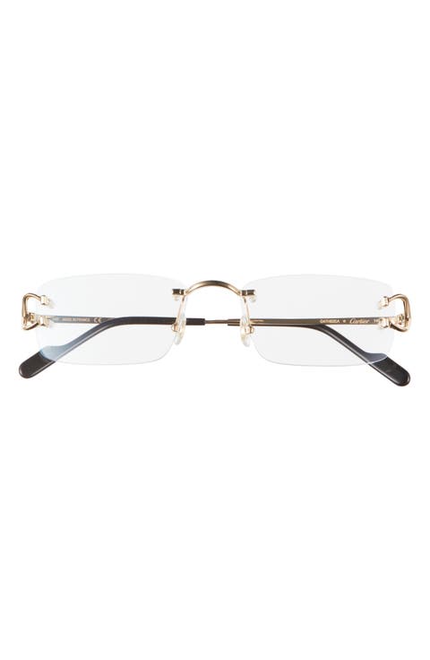 56mm Rimless Rectangular Reading Glasses