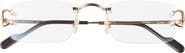 Cartier 56mm Rimless Rectangular Reading Glasses
