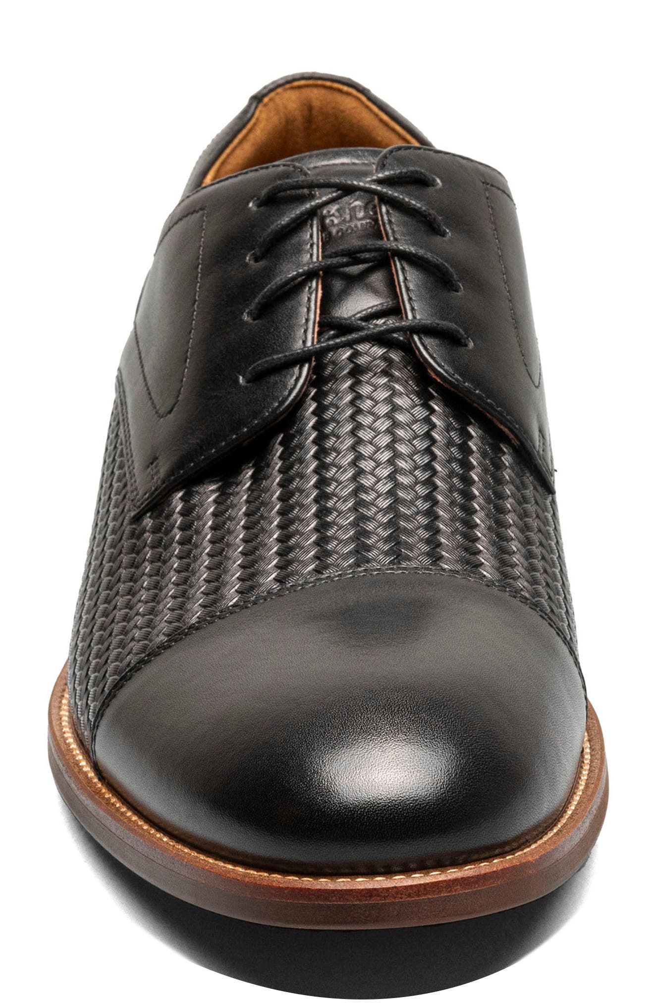 Florsheim Rucci Cap Toe Derby, Alternate, color, Black