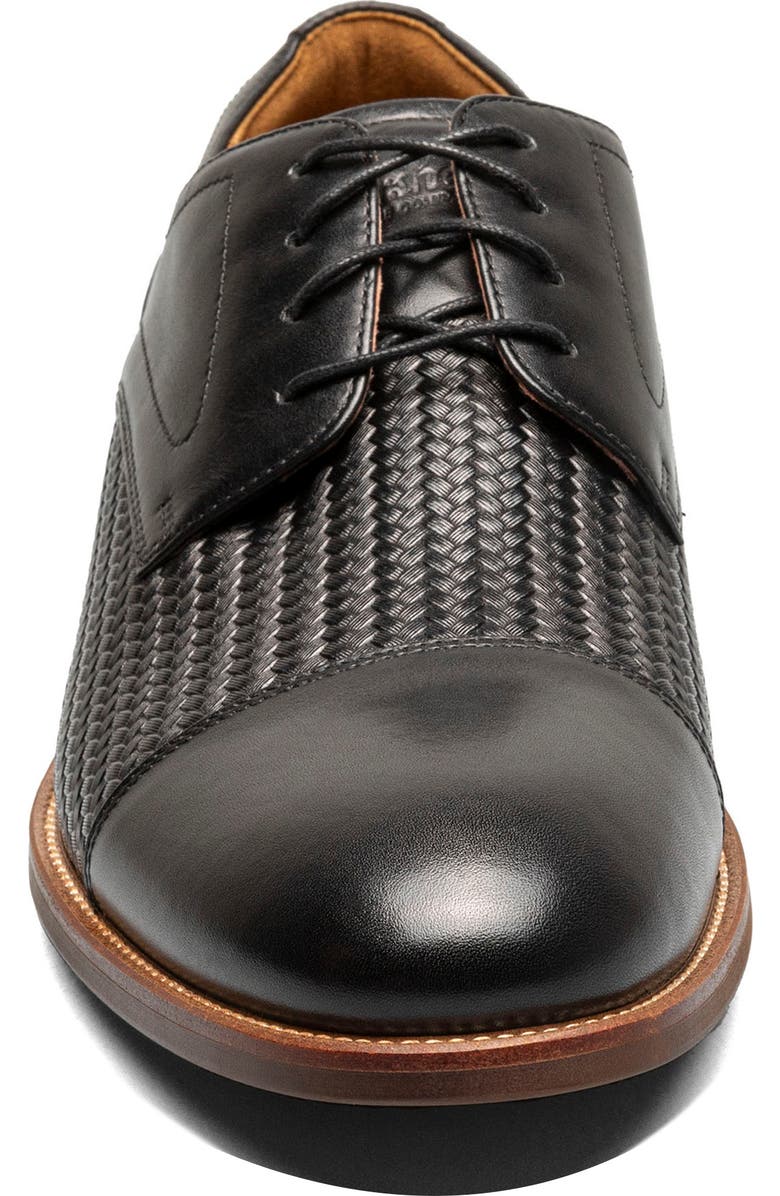 Florsheim Rucci Cap Toe Derby, Alternate, color, Black