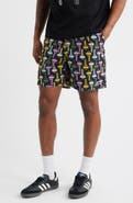 ICECREAM Keys Print Nylon Shorts