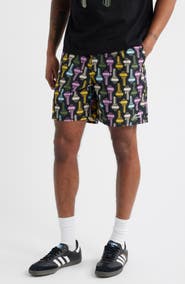 ICECREAM Keys Print Nylon Shorts