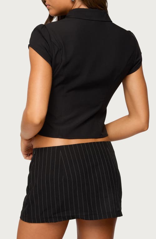 Edikted Myrna Cut Out Collar Top In Black