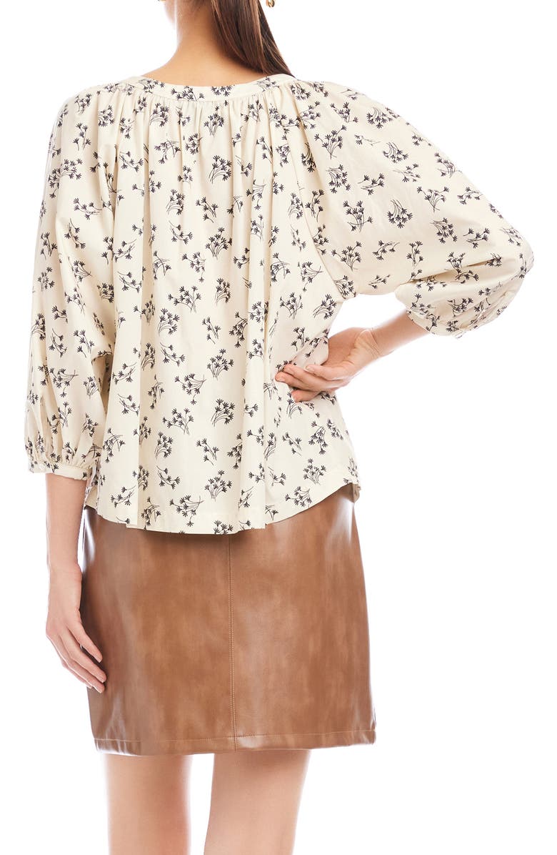 FIFTEEN TWENTY Sam Floral Print Cotton Peasant Top, Alternate, color, Print