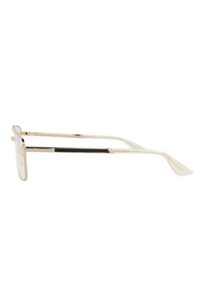 56mm Aviator Optical Glasses, Alternate, color, GOLD GOLD TRANSPARENT