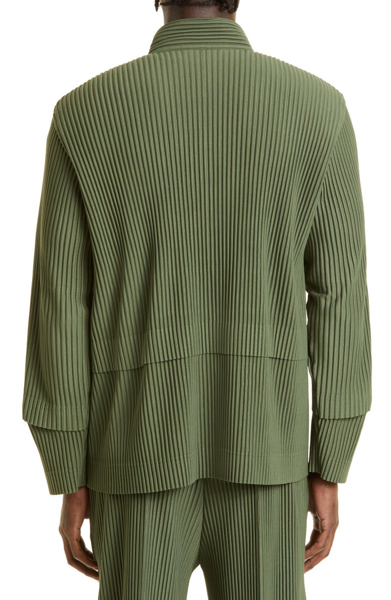 Homme Plissé Issey Miyake Cargo Pleated Bomber Jacket, Alternate, color, 