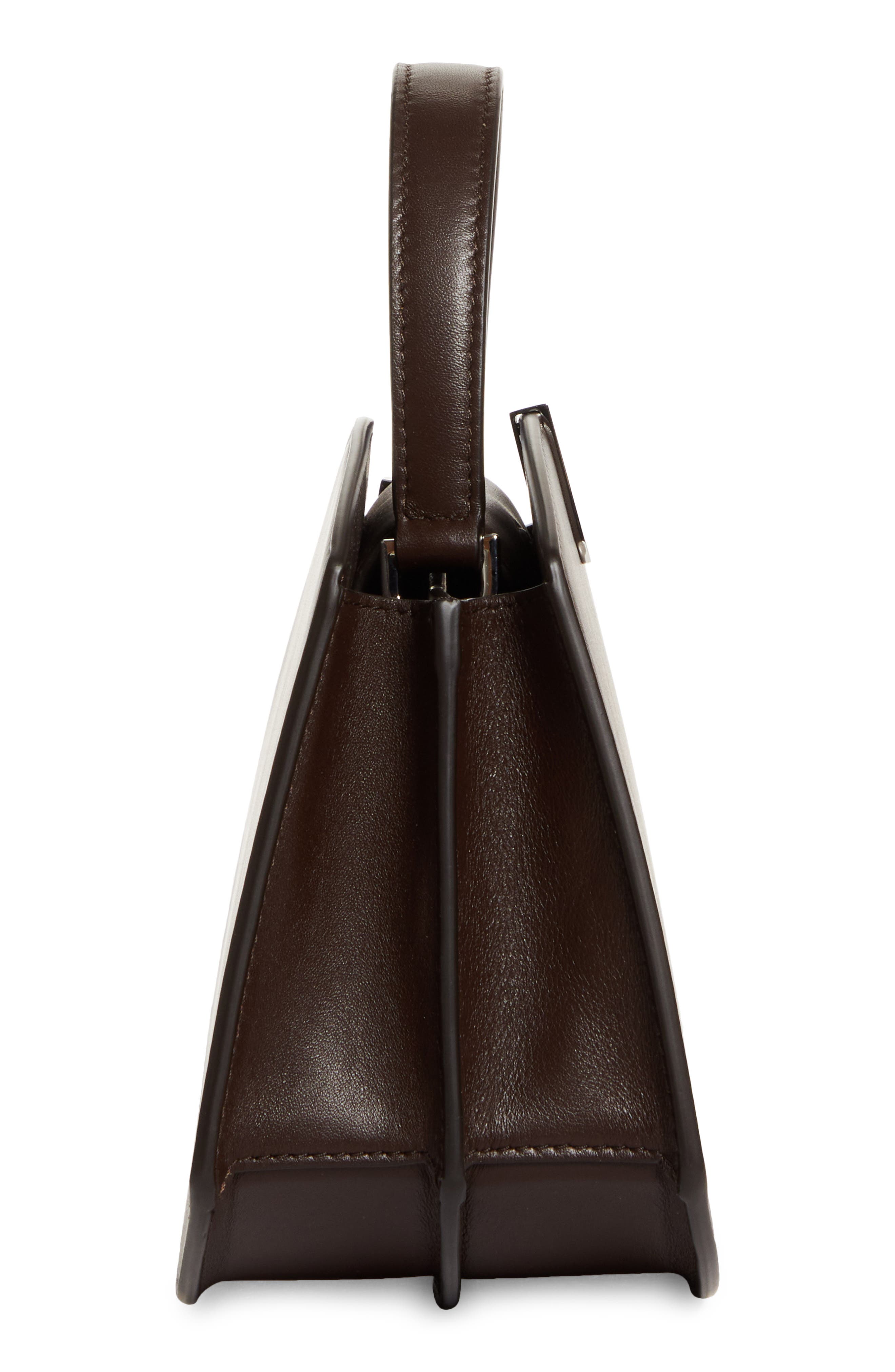 SAVETTE The Florence 20 Leather Top Handle Bag, Alternate, color, Coffee