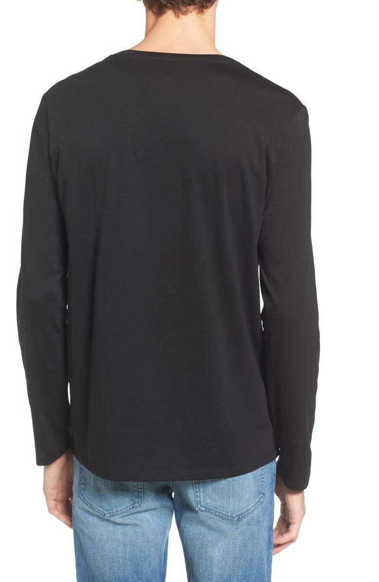 Lacoste Regular Fit Long Sleeve T-Shirt, Alternate, color, 031 Black