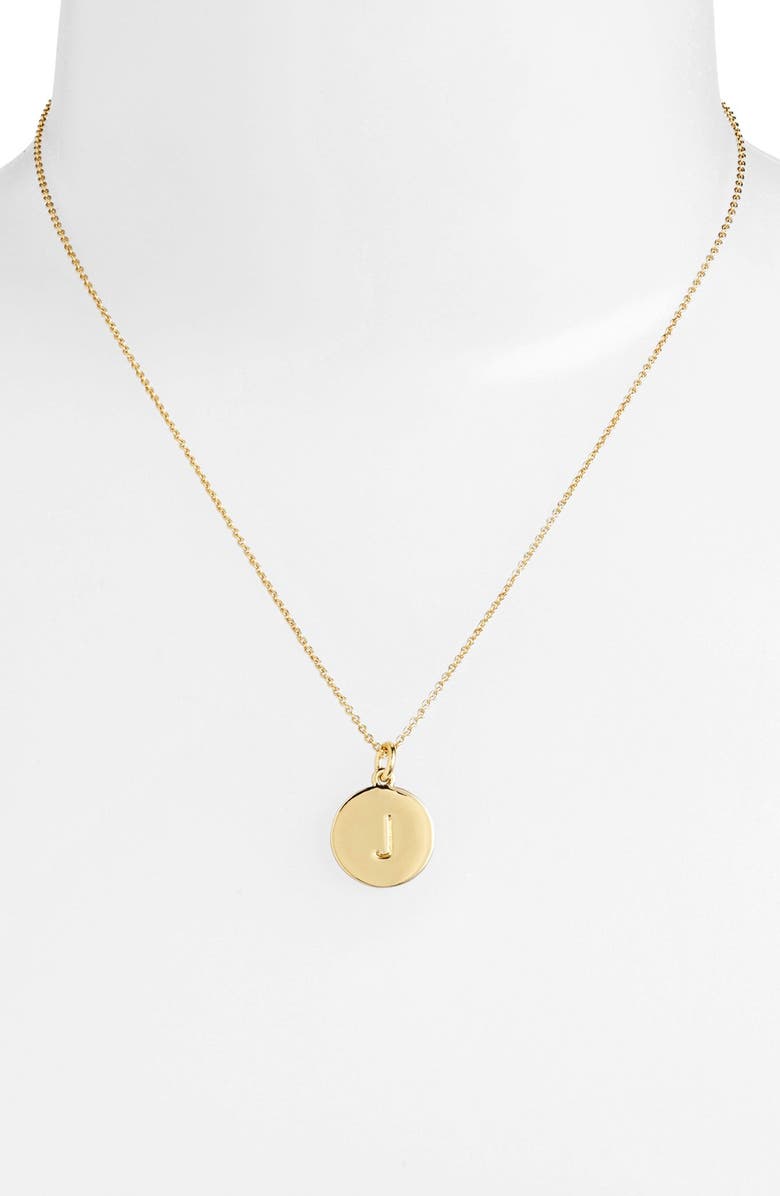 Kate Spade New York one in a million initial pendant necklace, Alternate, color, J- Gold