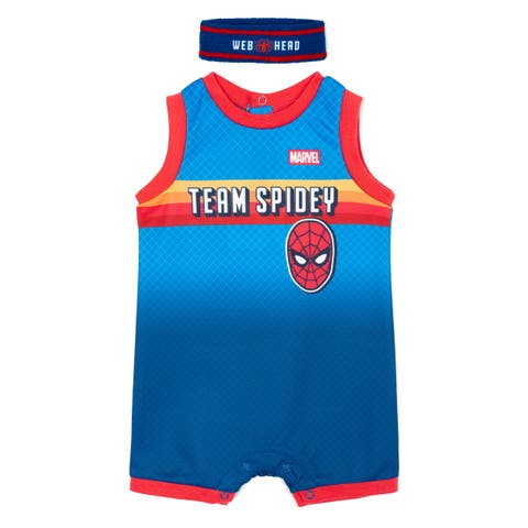 Spider-Man Basketball Romper and Headband Set