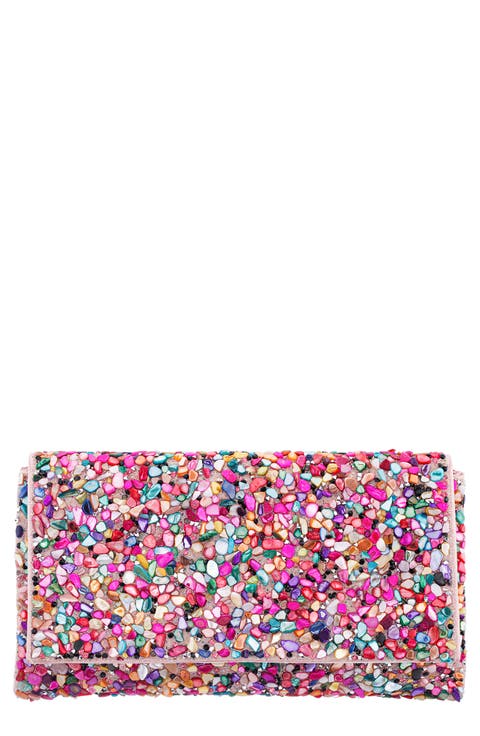 Indira Stone & Glass Clutch