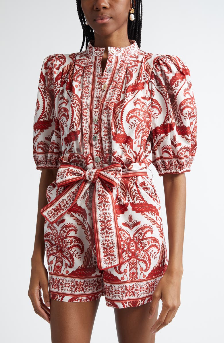 Tropical Cameo Cotton Romper
