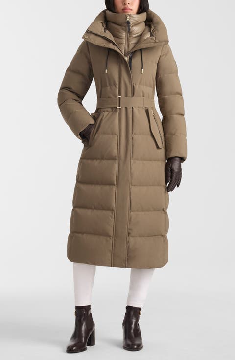 Shyla 800 Fill Power Down Coat with Removable Quilted Bib