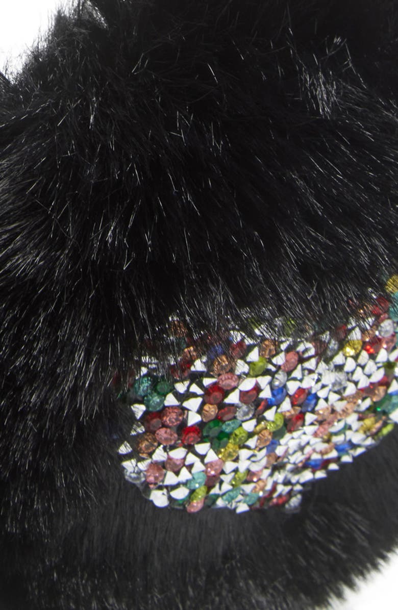 SURELL Kids' Sparkle Appliqué Faux Fur Earmuffs, Alternate, color,