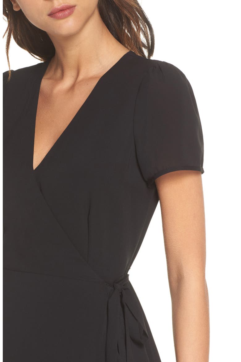 Madge Ruffle Wrap Maxi Dress (Nordstrom Exclusive), Alternate, color, BLACK