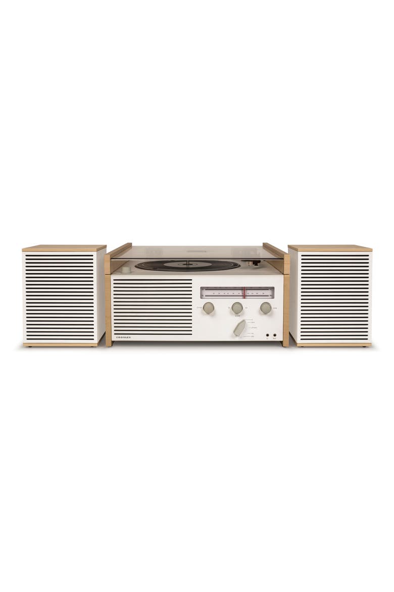 Switch II Turntable & Speakers Entertainment System, Alternate, color, NATURAL