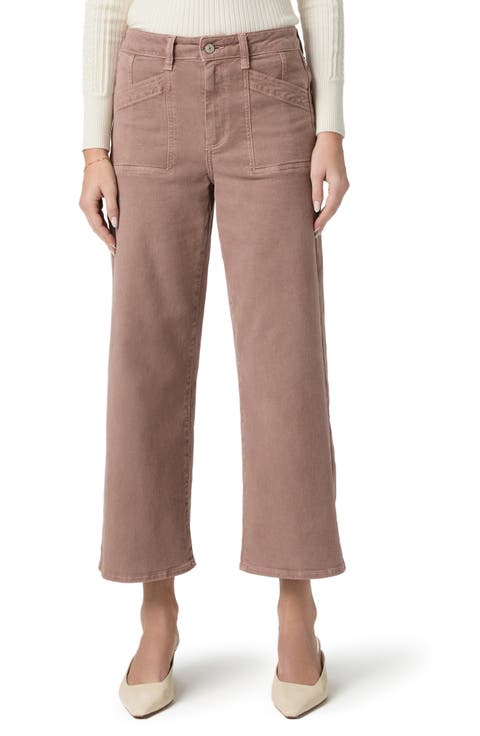 Anessa High Waist Ankle Wide Leg Jeans (Vintage Mauve Mist)